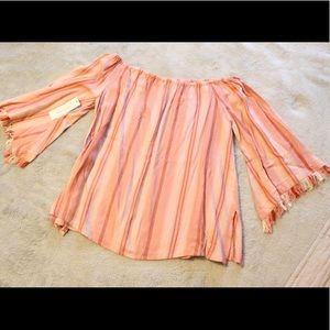 Honey Belle Francescas Off The Shoulder Stripe Top